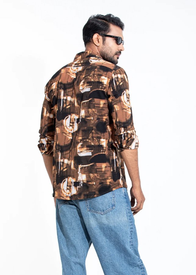 Burnt Teal Men's Full-Sleeve Shirt