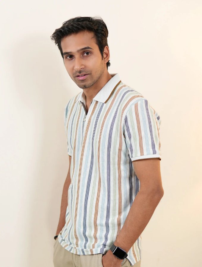 Premium Riviera Stripe Polo